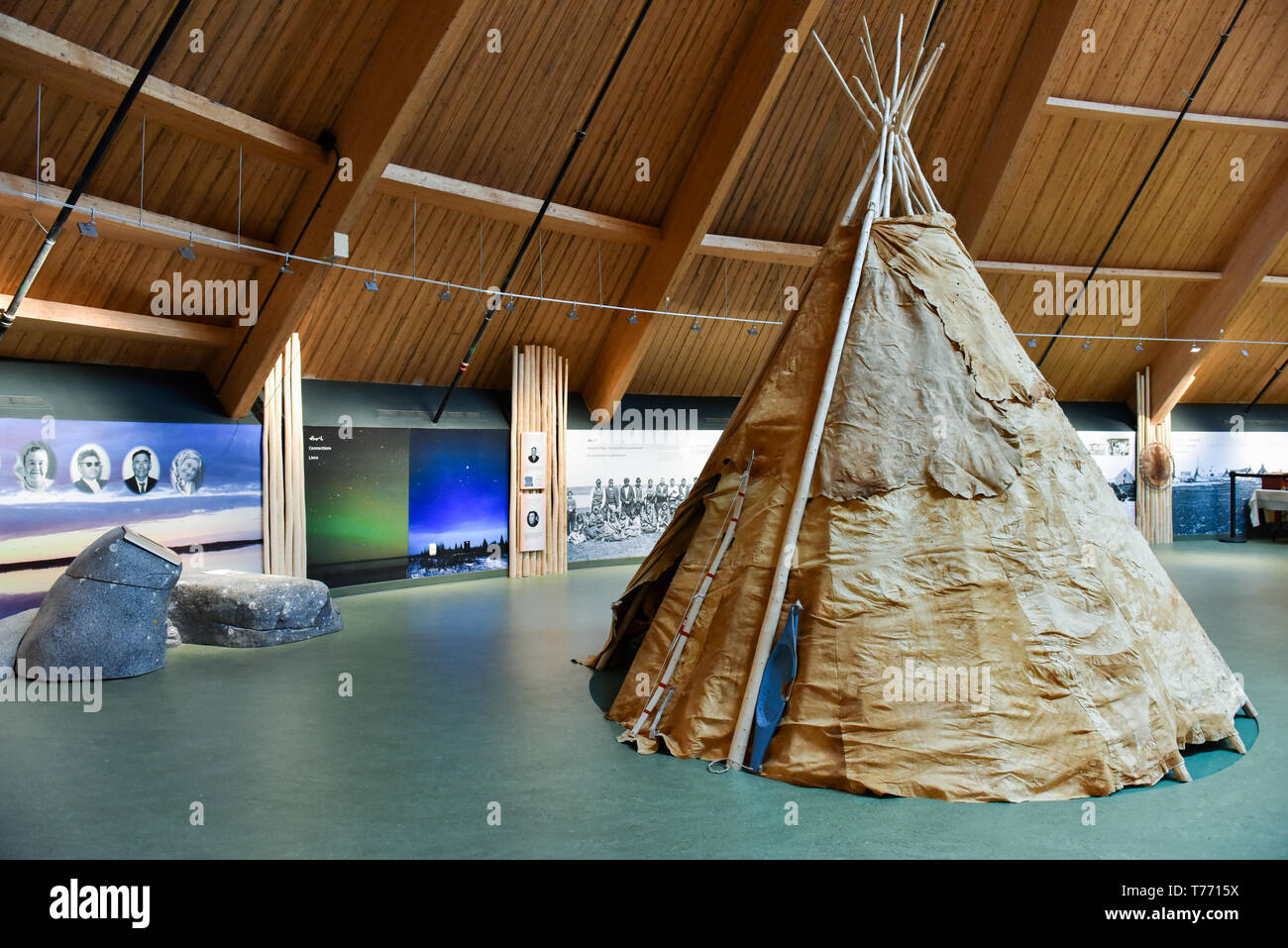 Chisasibi Native Heritage and Cultural Centre in Northern Quebec Stock Photo