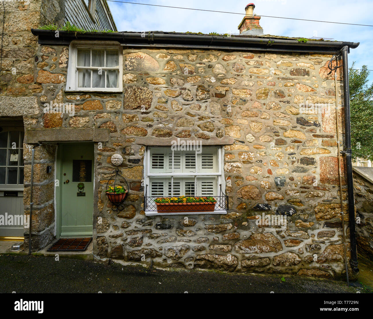 Old Cottage Mousehole, Cornwall Stock Photo