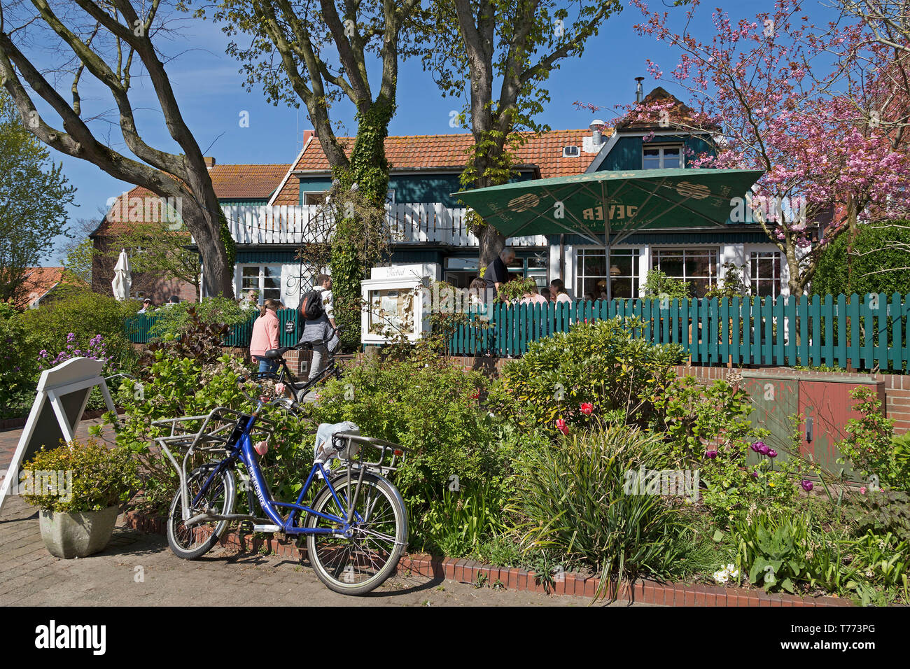 village centre, Spiekeroog Island, East Friesland, Lower Saxony, Germany Stock Photo