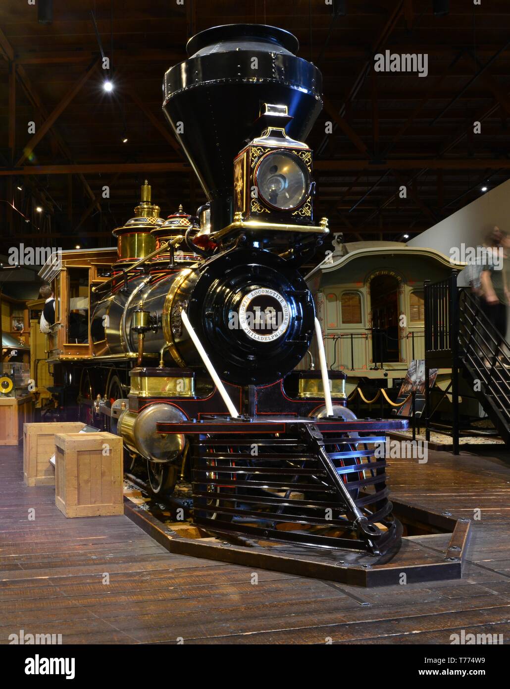 An American vintage steam locomotive Stock Photo