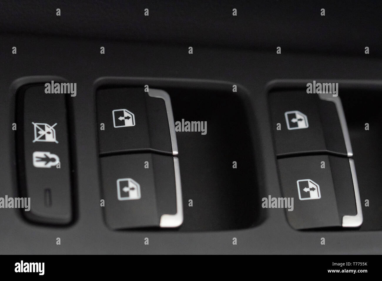 Window lifter and mirror adjustment buttons in car Stock Photo Alamy