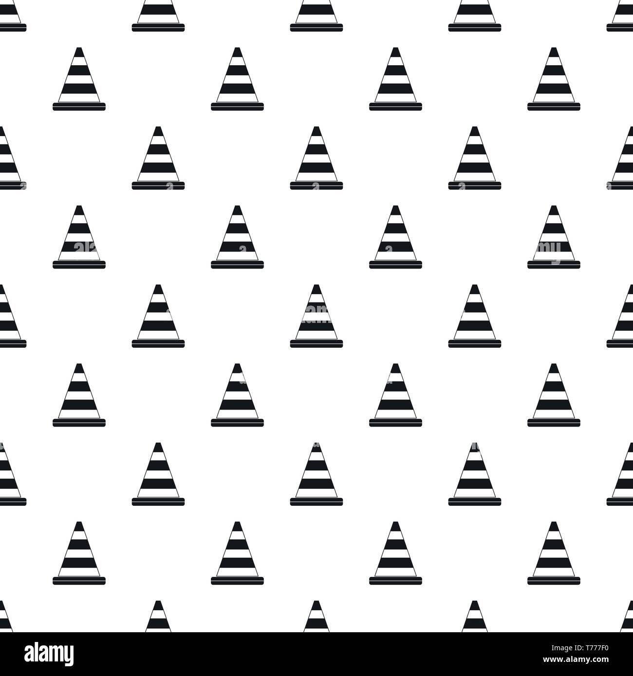 Road cone pattern seamless vector repeat geometric for any web design Stock Vector