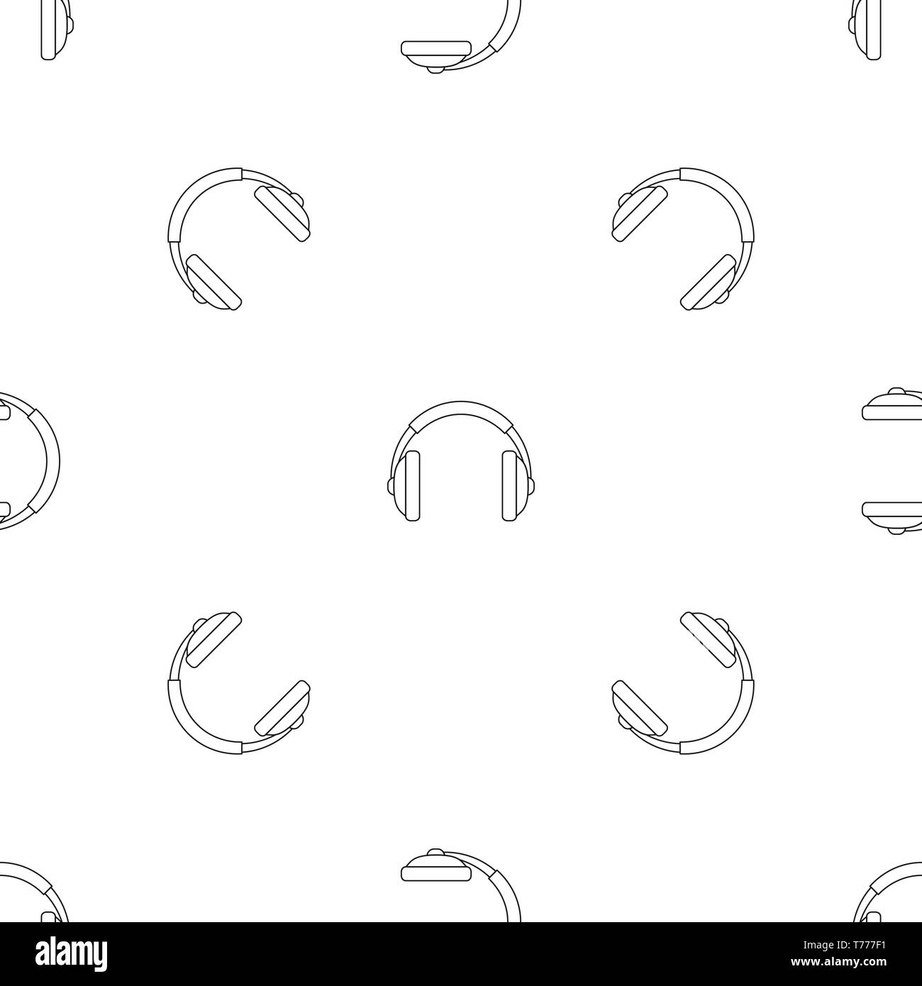Repeat Headset Design Vintage headset Black and White Stock Photos & Images - Alamy