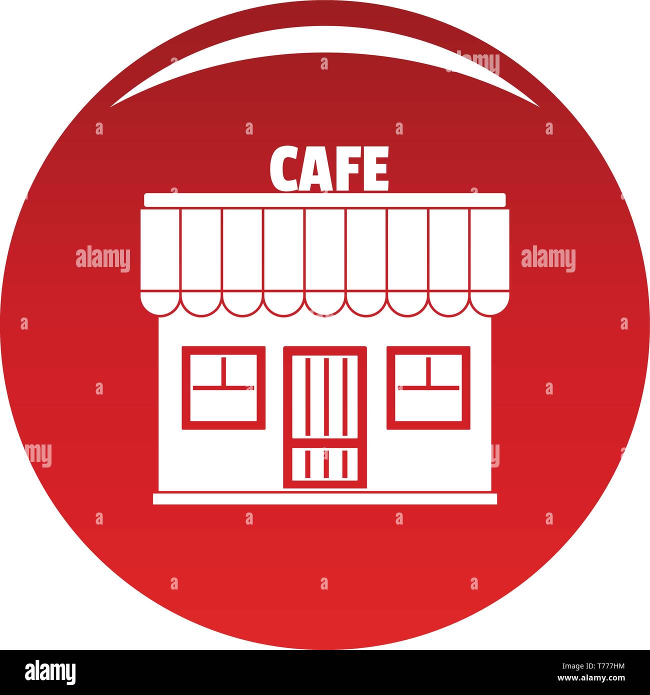 Cafe icon. Simple illustration of cafe vector icon for any design red Stock Vector Image & Art