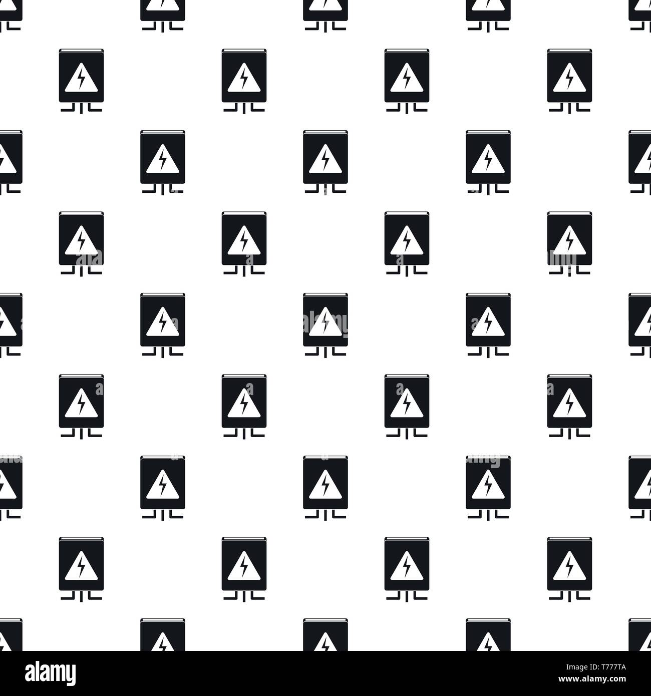Electrical box pattern seamless vector repeat geometric for any web design Stock Vector