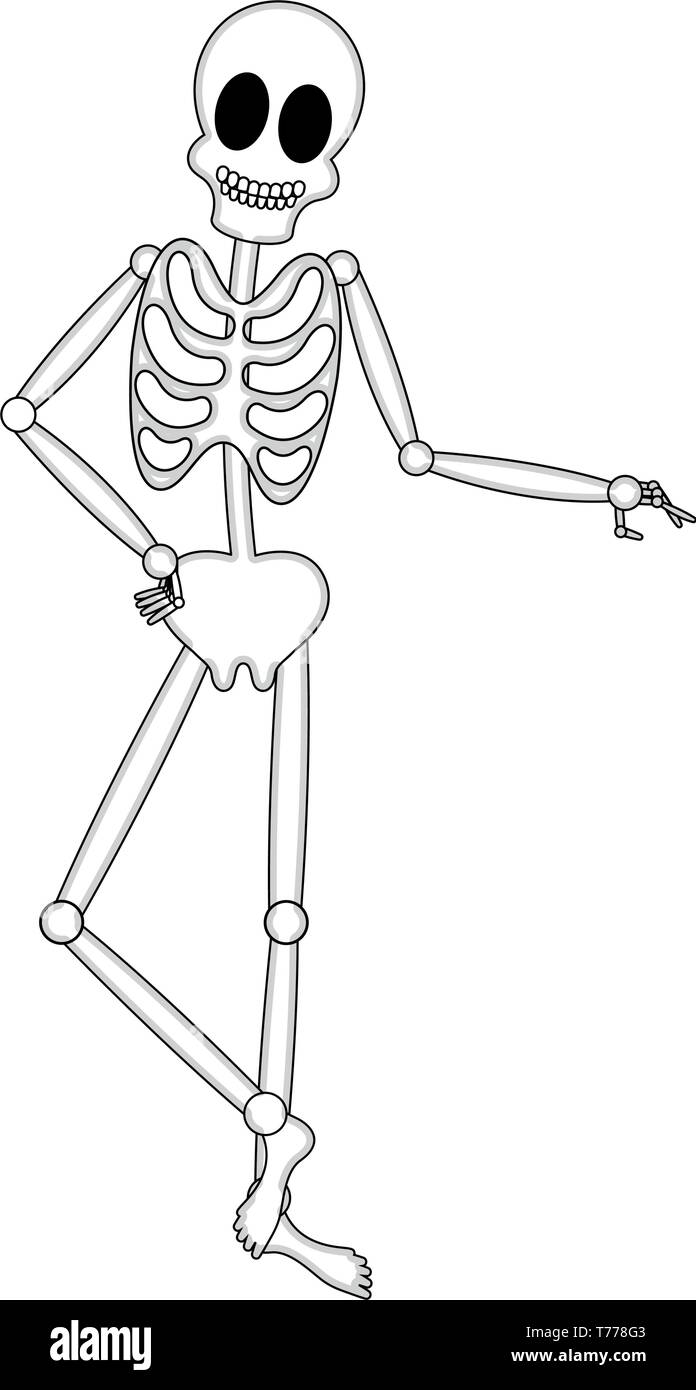 Isolated happy human skeleton cartoon image Stock Vector Image & Art - Alamy