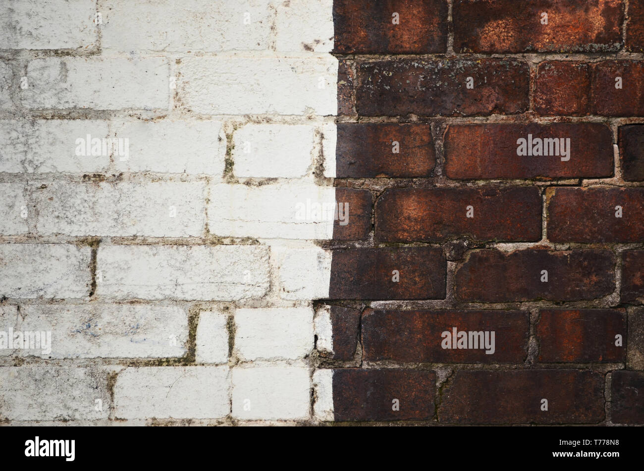 Brick wall background concept copy space Stock Photo