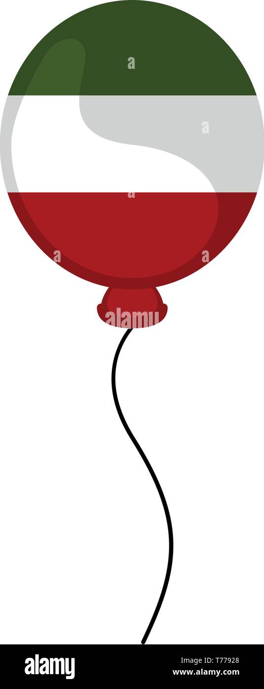 Balloon with a colors of the flag of mexico Stock Vector