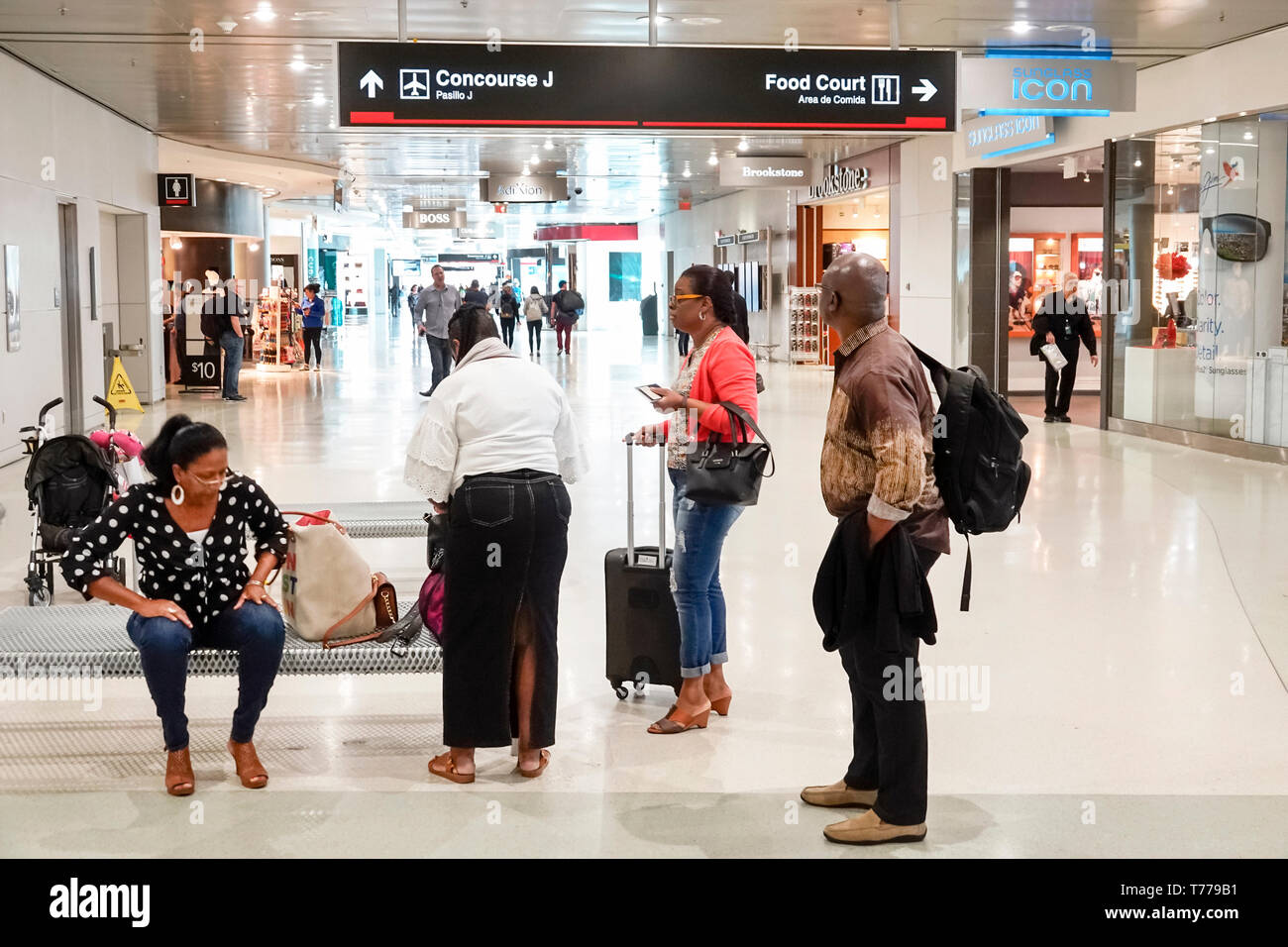 Miami Florida International Airport MIA terminal J Black Blacks