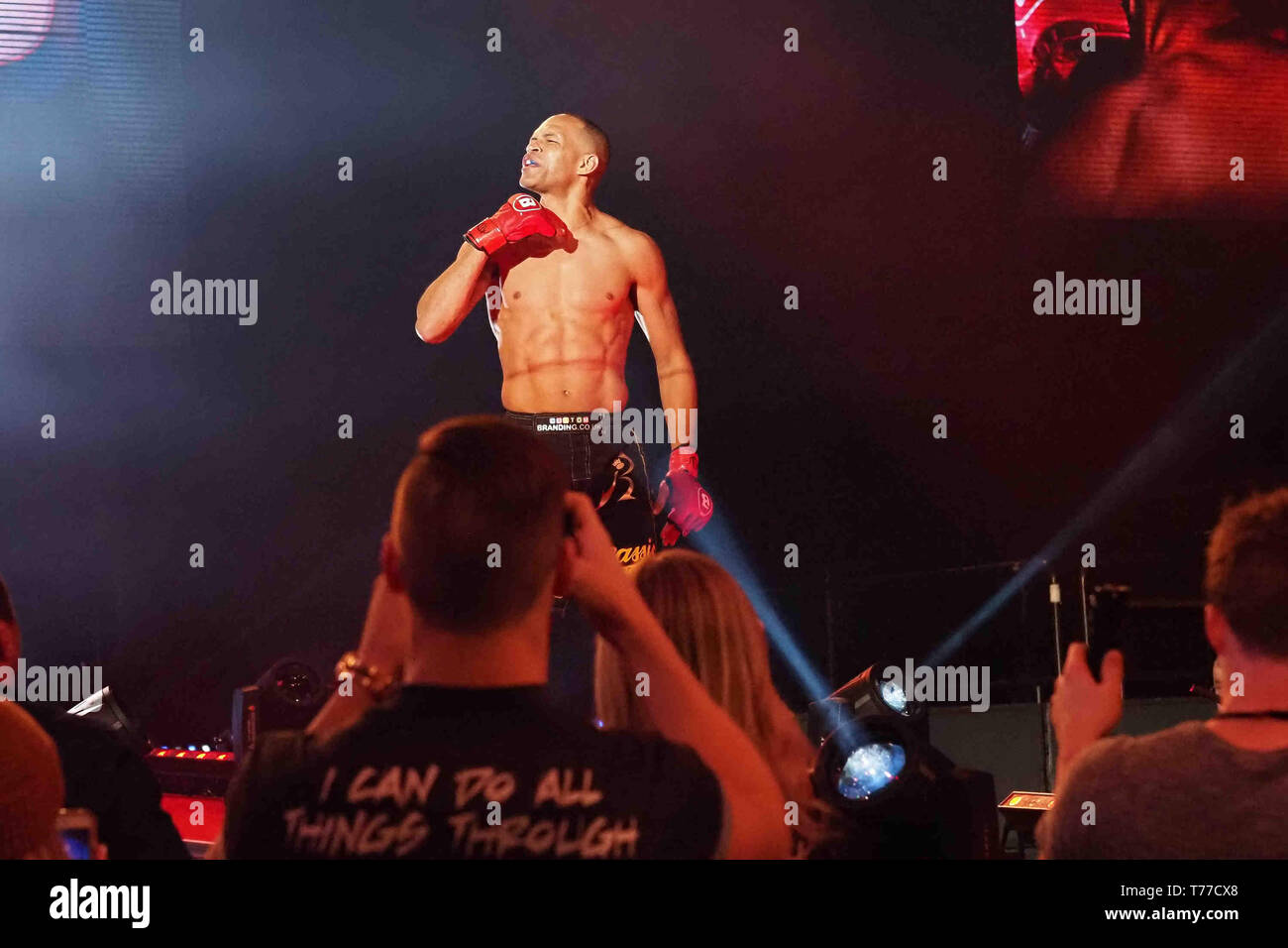 Birmingham, UK. 4th May 2019. Raymond Daniels  defeats Wilker Barros  via KO at Bellator Birmingham Fight Night at Resort World Arena. May 4, 2019 Credit Dan-Cooke/Alamy Live News Stock Photo