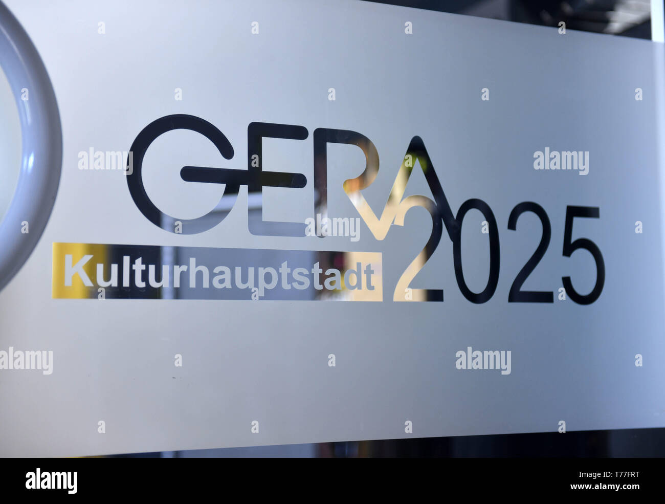 Gera, Germany. 08th Apr, 2019. A foil on the office door of the ...