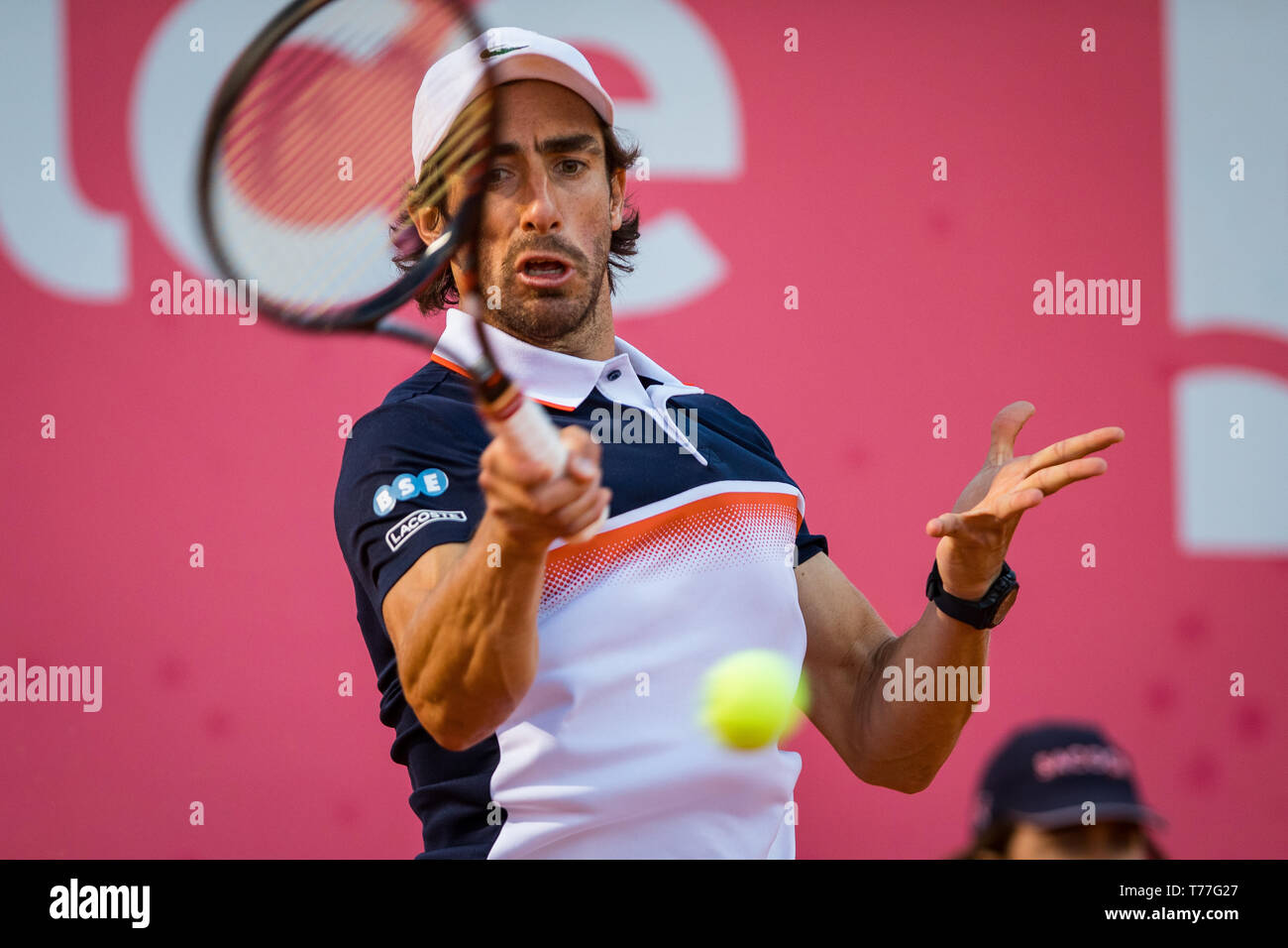 Estoril, Portugal. 04th May, 2019. Pablo Cuevas from Uruguay during the game with Alejandro Davidovich Fokina from Spain for the semi-final of Millennium Estoril Open ATP 250 tennis match, in Estoril, near Lisbon. Credit: SOPA Images Limited/Alamy Live News Stock Photo