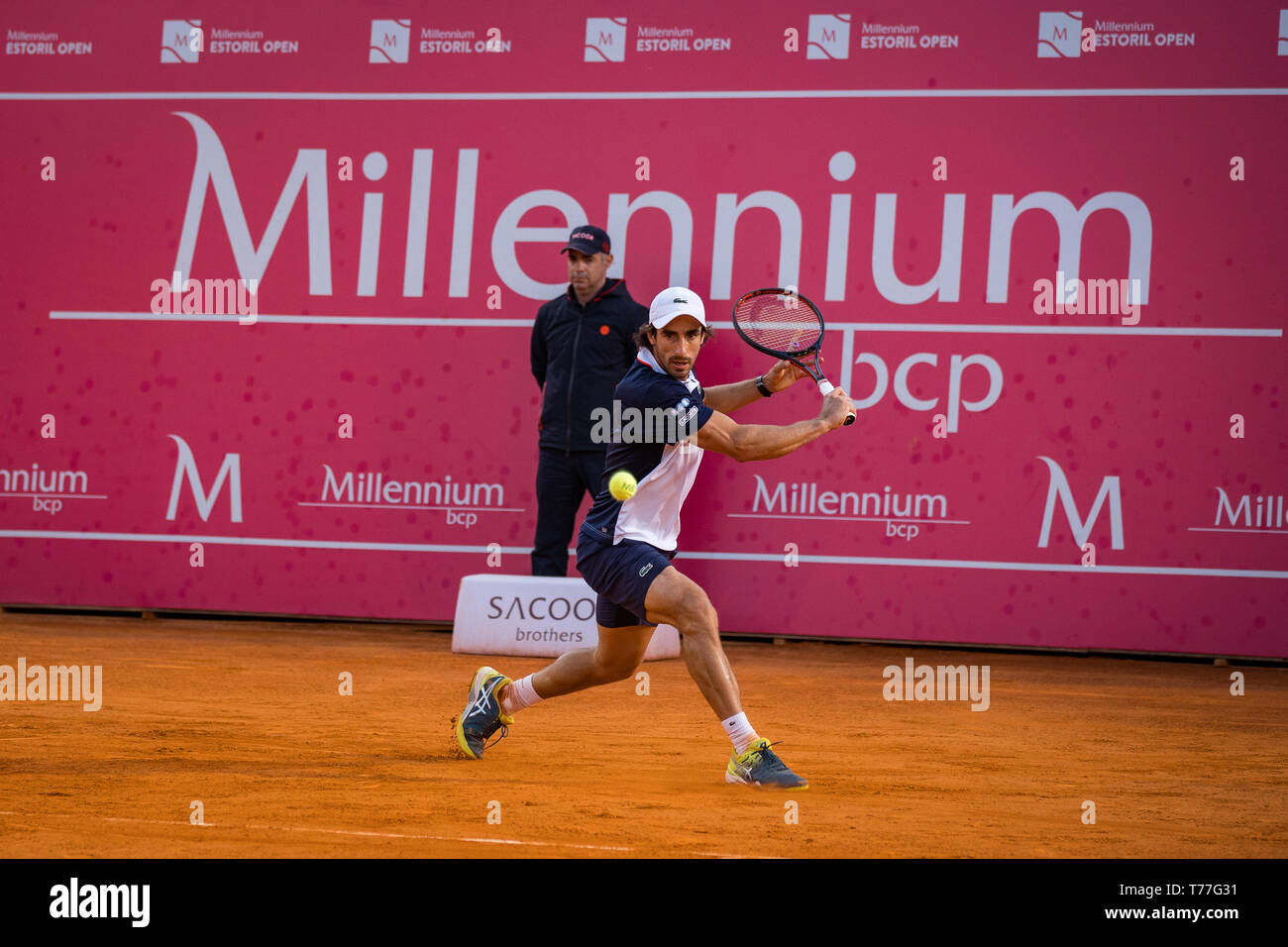 Estoril, Portugal. 04th May, 2019. Pablo Cuevas from Uruguay during the game with Alejandro Davidovich Fokina from Spain for the semi-final of Millennium Estoril Open ATP 250 tennis match, in Estoril, near Lisbon. Credit: SOPA Images Limited/Alamy Live News Stock Photo