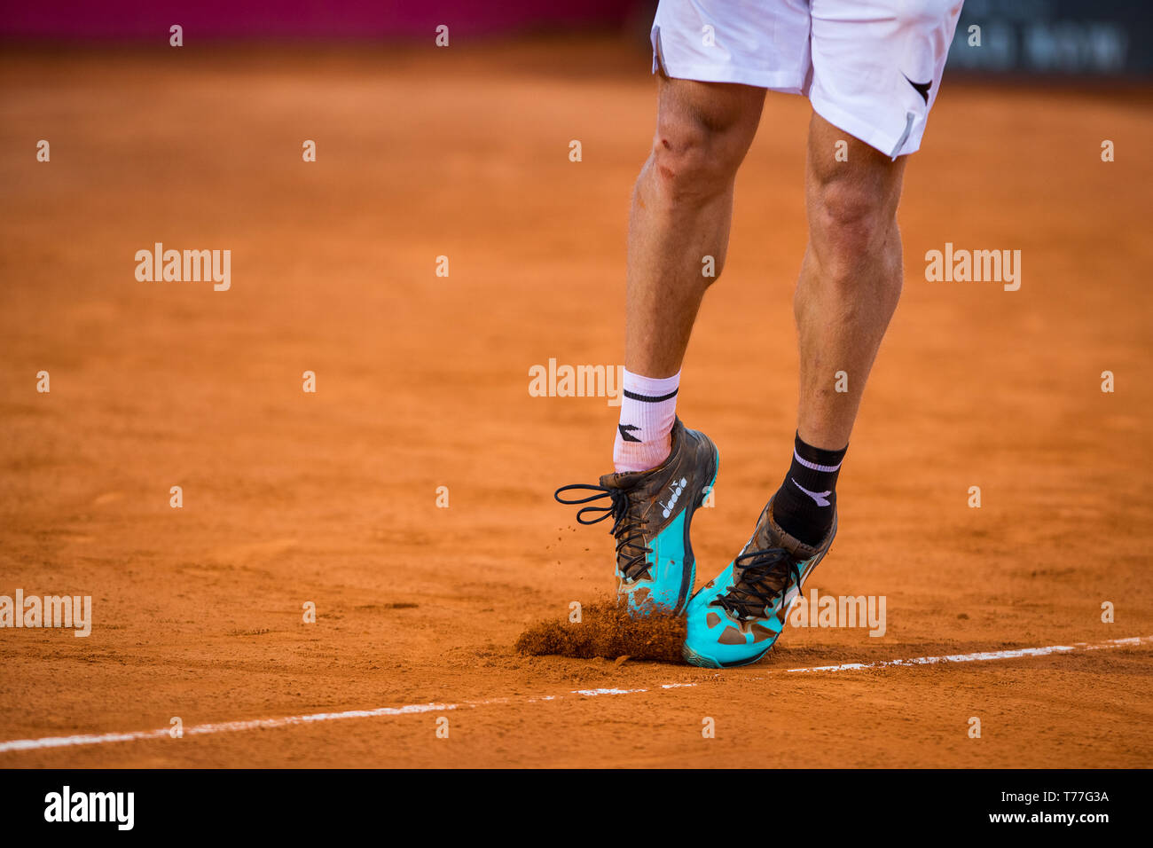 Estoril, Portugal. 04th May, 2019. Alejandro Davidovich Fokina from Spain during the game with Pablo Cuevas from Uruguay for the semi-final of Millennium Estoril Open ATP 250 tennis match, in Estoril, near Lisbon. Credit: SOPA Images Limited/Alamy Live News Stock Photo
