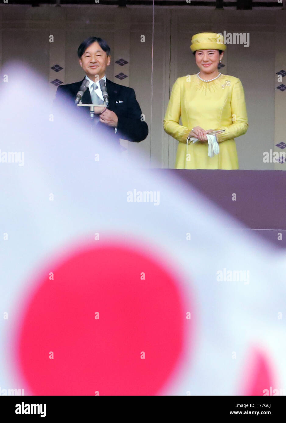 Tokyo, Japan. 4th May, 2019. Japanese Emperor Naruhito (L),