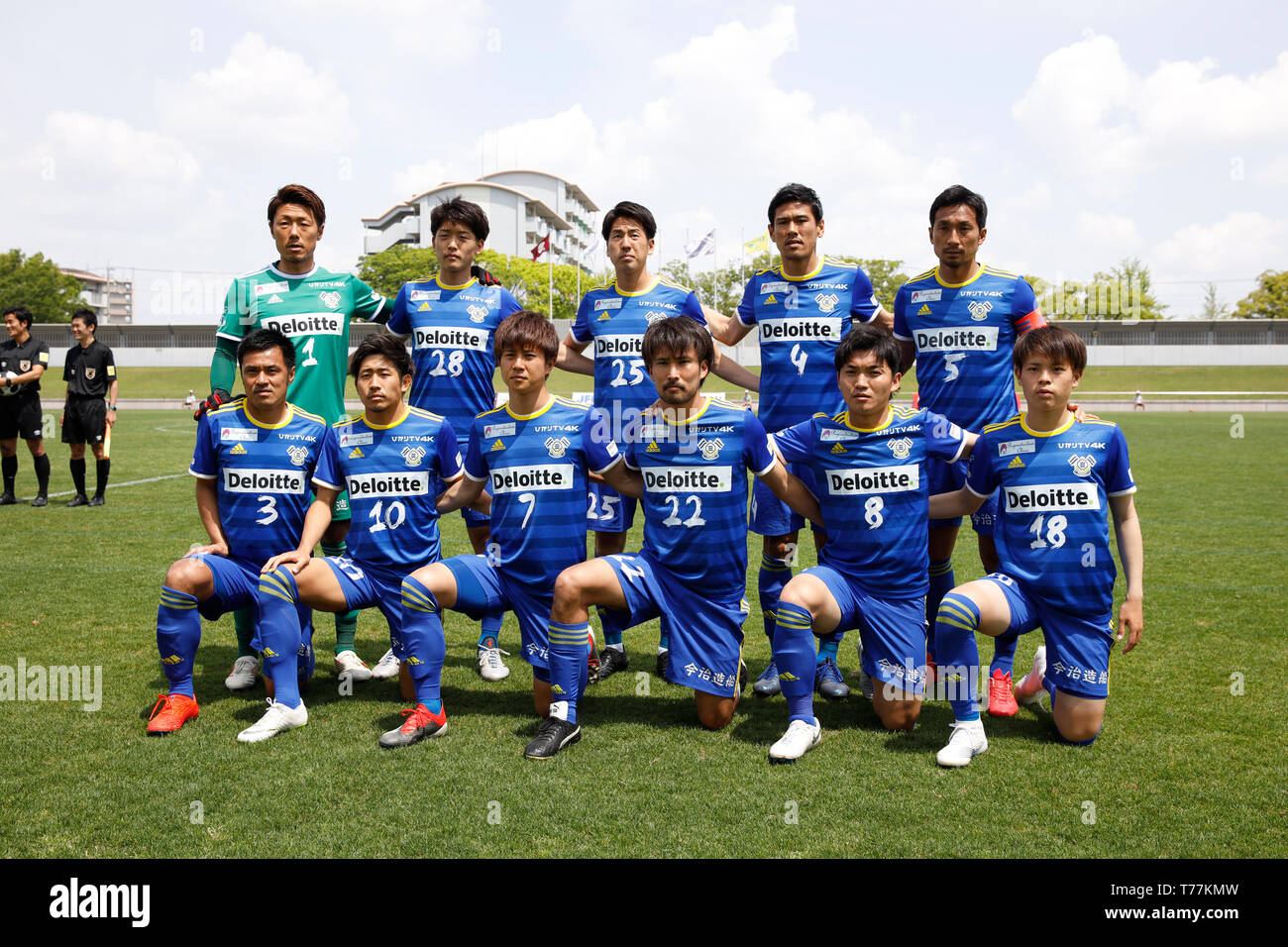 Nagoya City Minato Soccer Field Aichi Japan 5th May 19 Fcfc Imabari Team Group Line Up May 5 19 Football Soccer Japan Football League Jfl 19 Between Fc Maruyasu Okazaki 2 1 Fc