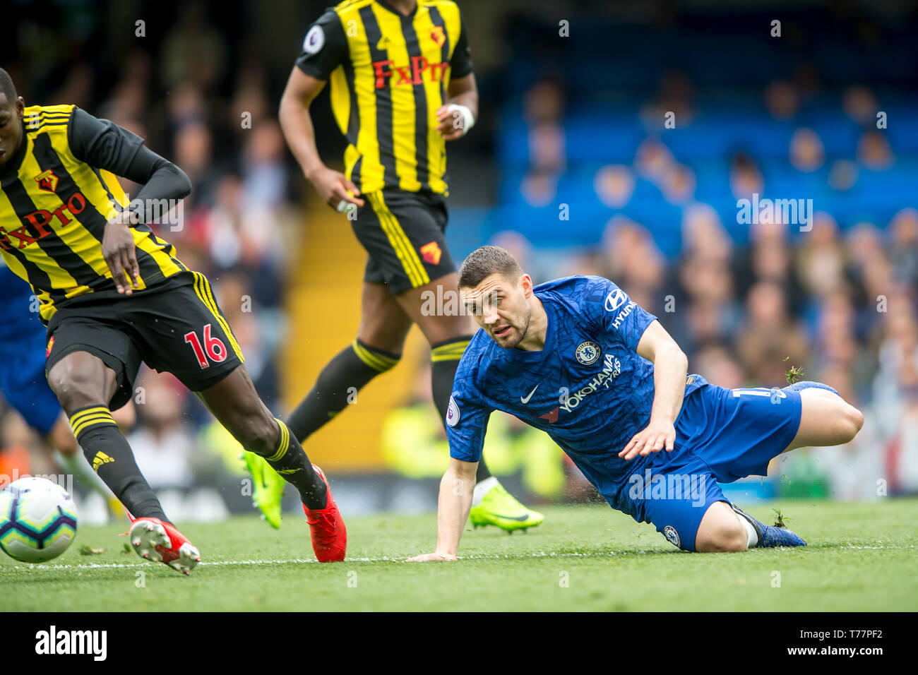 London, UK. 05th May, 2019. Mateo Kovacic of Chelsea during the Premier League match between Chelsea and Watford at Stamford Bridge, London, England on 5 May 2019. Photo by Salvio Calabrese. Editorial use only, license required for commercial use. No use in betting, games or a single club/league/player publications. Credit: UK Sports Pics Ltd/Alamy Live News Stock Photo