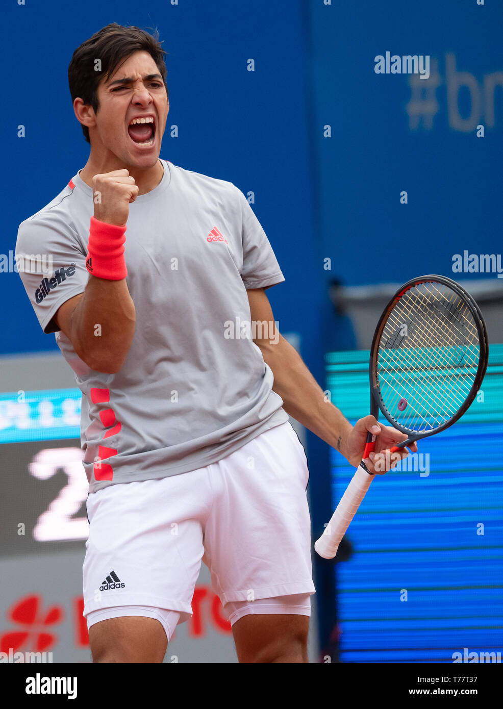 Munich, Germany. 05th May, 2019. Tennis: ATP-Tour - Munich, Individual,  Men, Final: Garin (Chile) - Berrettini (Italy).