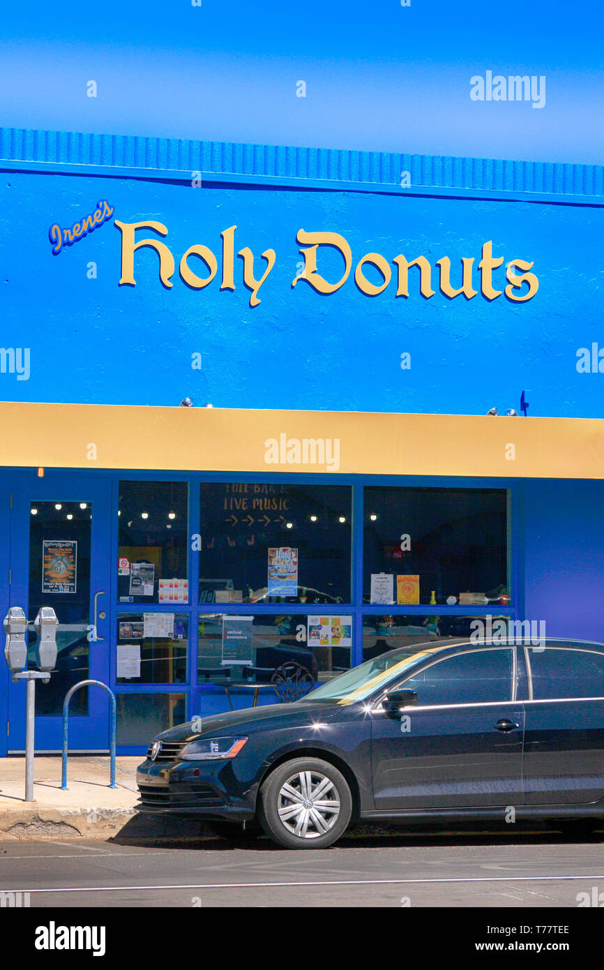 Irene's Holy Donut store selling hand made comfort food on N 4th Ave in Tucson AZ Stock Photo