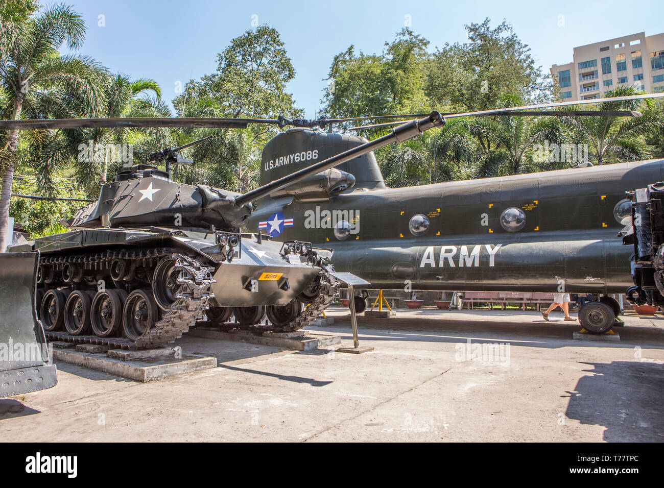 US Military vehicles at the War Museum, Ho Chi Minh City, Vietnam Stock Photo