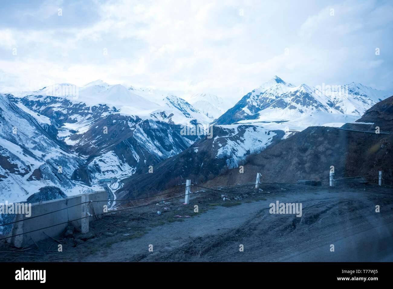 Caucasus Mountains in Georgia. Stock Photo