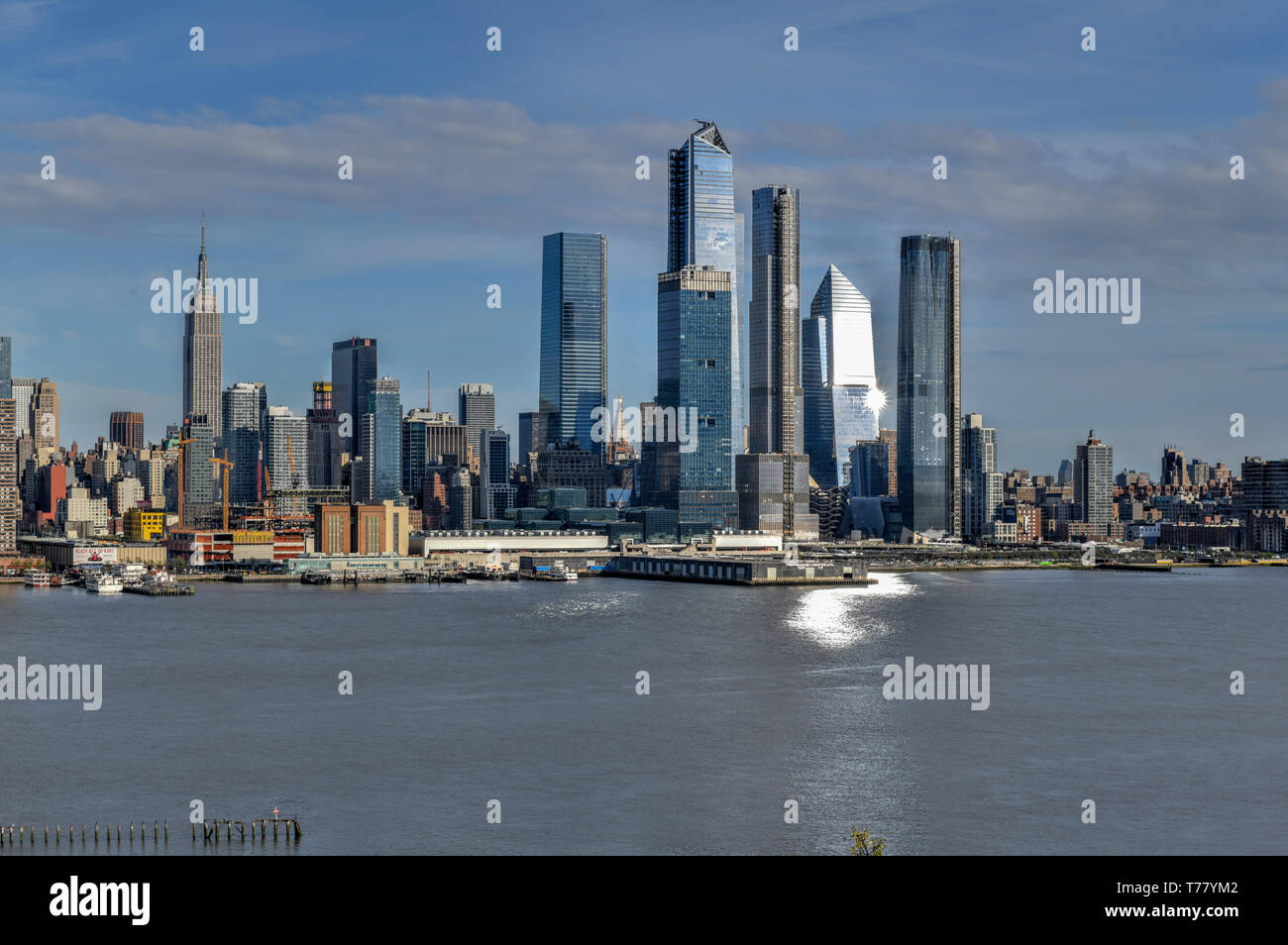 New York City April 21, 2019 Panoramic view of the New York City skyline from Hamilton Park