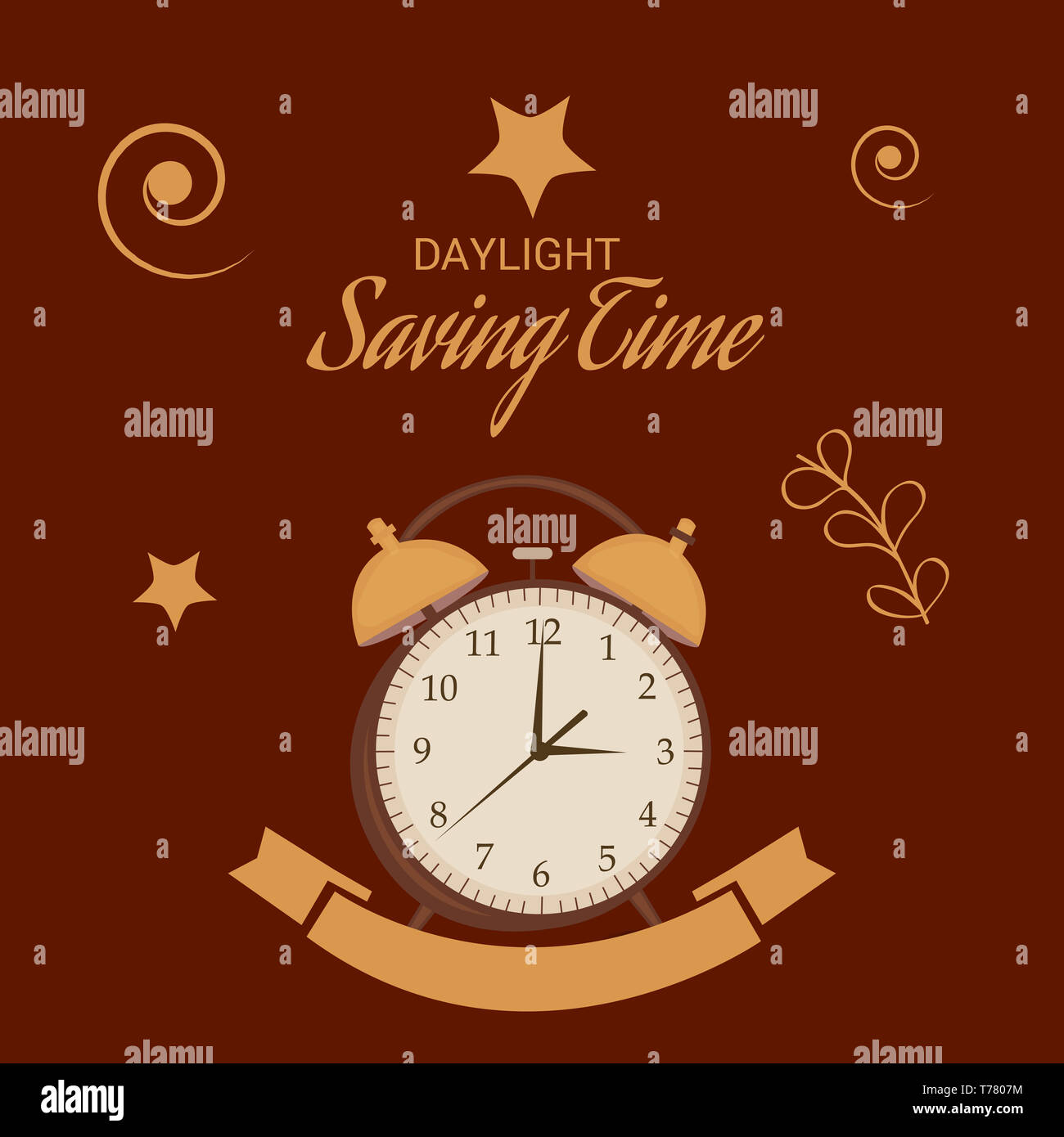 Vector illustration of a Banner for Change your clocks message for