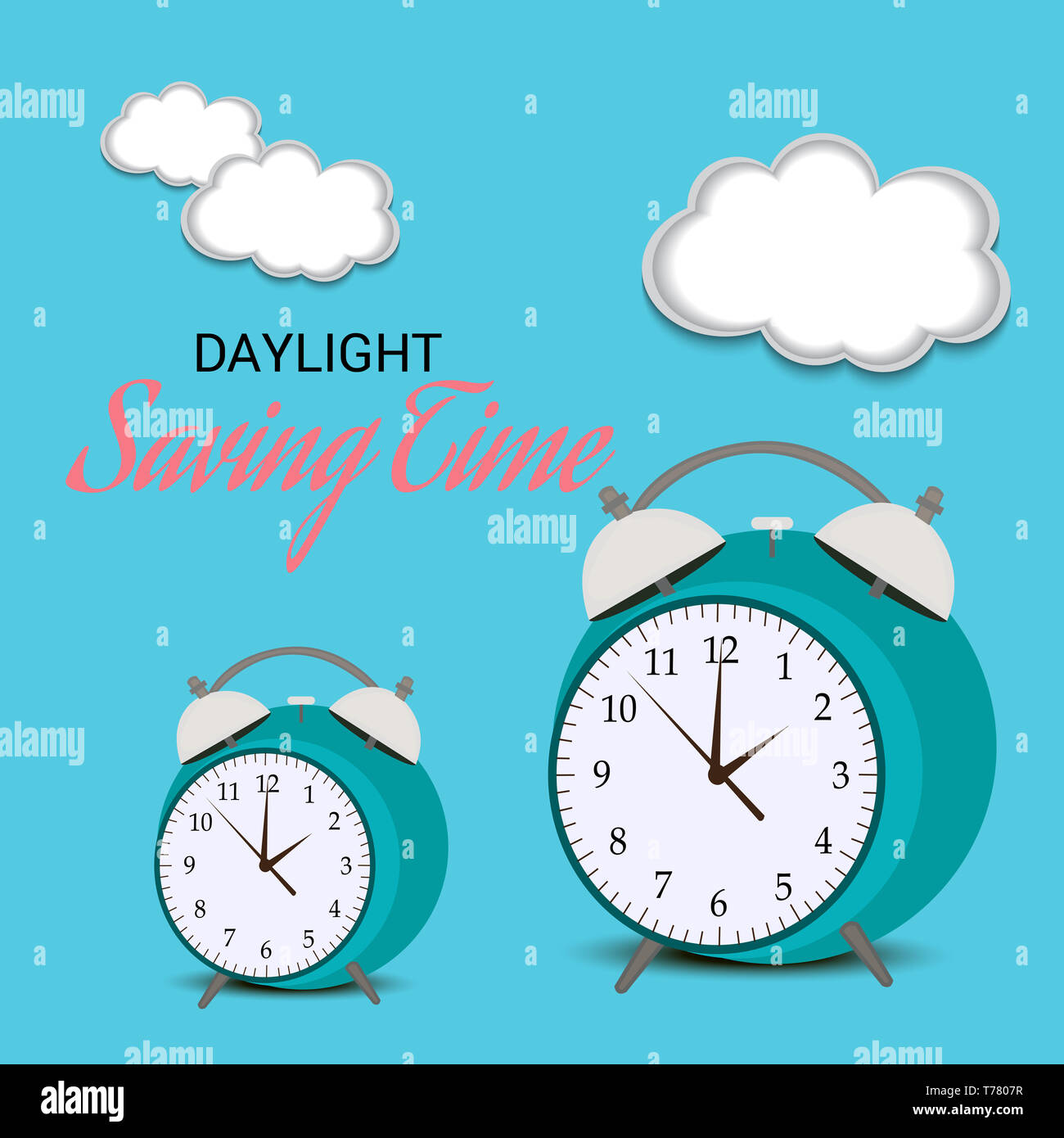 Vector illustration of a Banner for Change your clocks message for ...