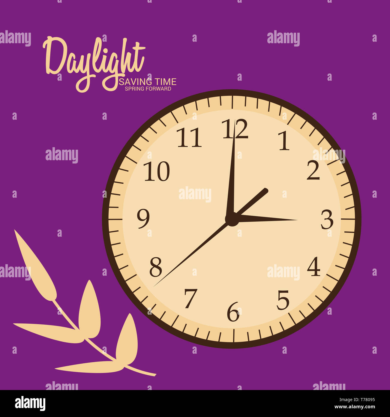 Vector illustration of a Banner for Change your clocks message for