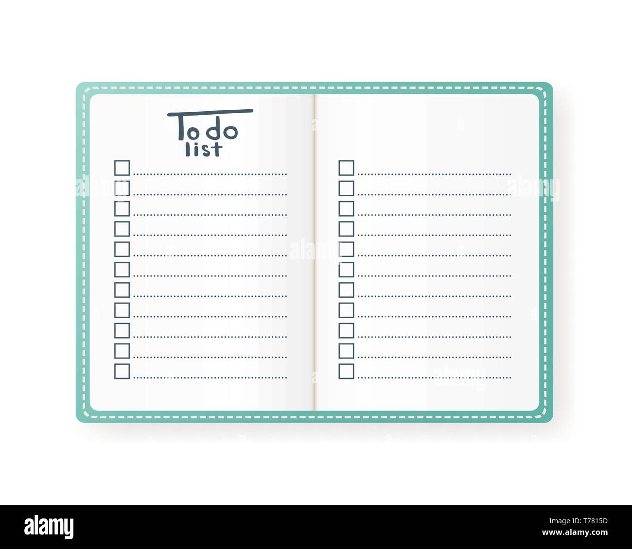 To do list. Page notebook checklist. Vector illustration design Stock Vector Image & Art Alamy