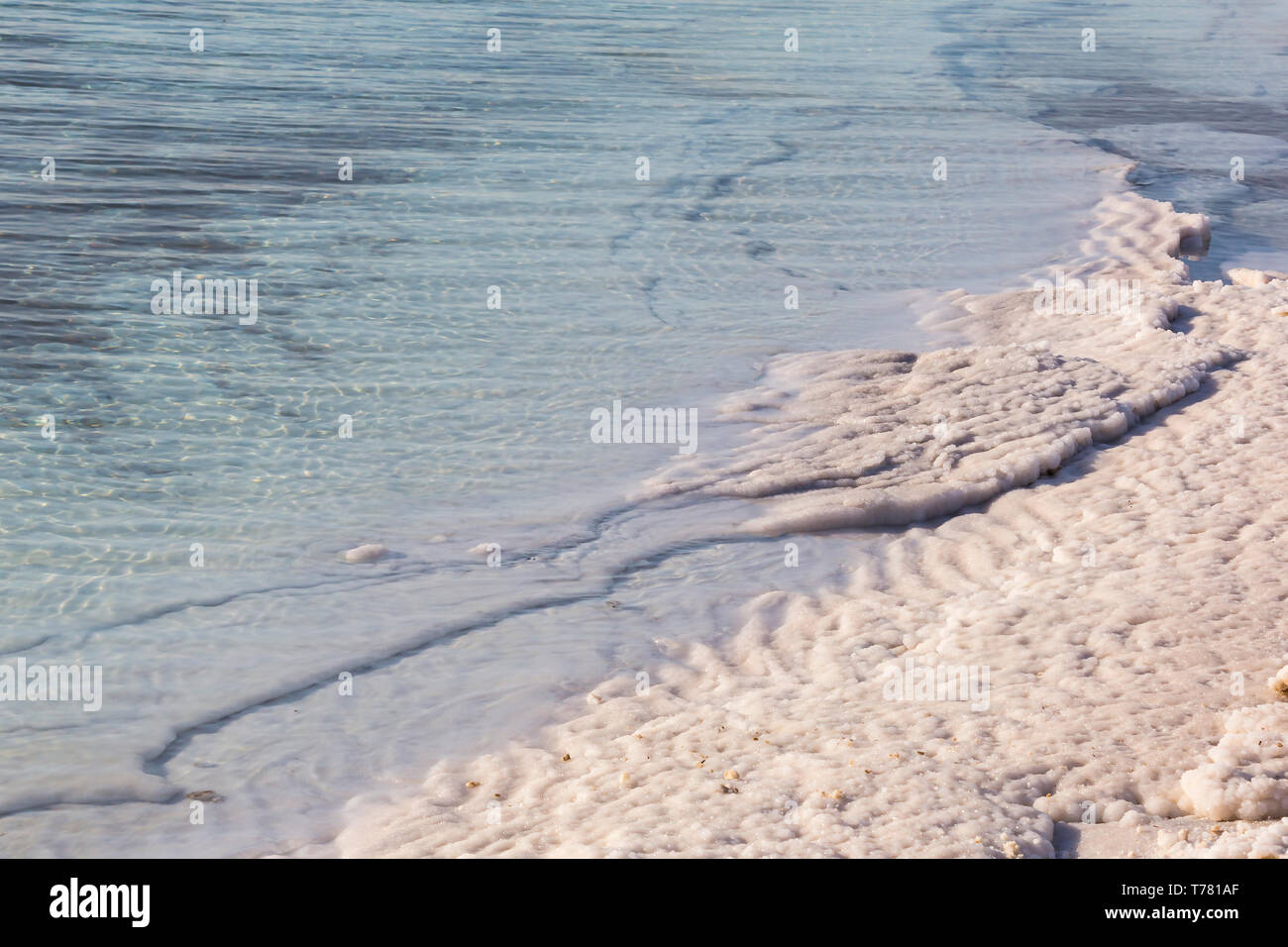 Dead Sea salt deposits stones white crystals Stock Photo - Alamy