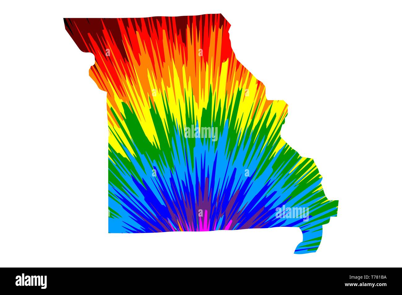 Missouri (United States of America, USA, U.S., US) map is designed