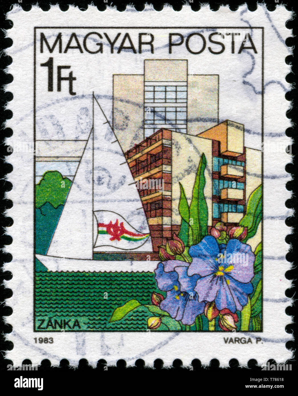 Postage stamp from Hungary in the Resorts series issued in 1983 Stock Photo