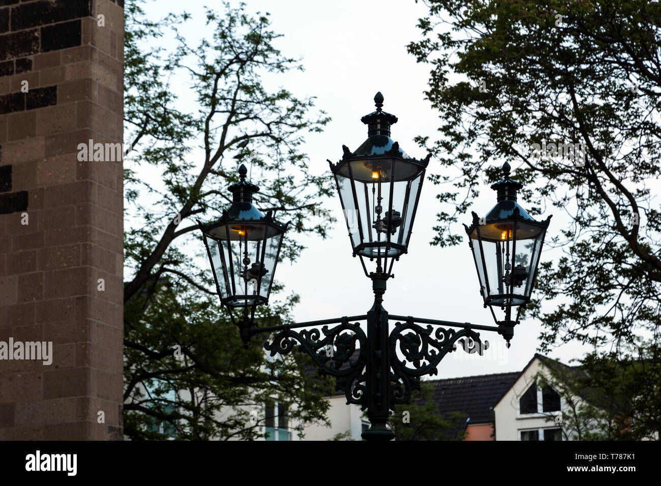 Historic gas lantern Stock Photo - Alamy
