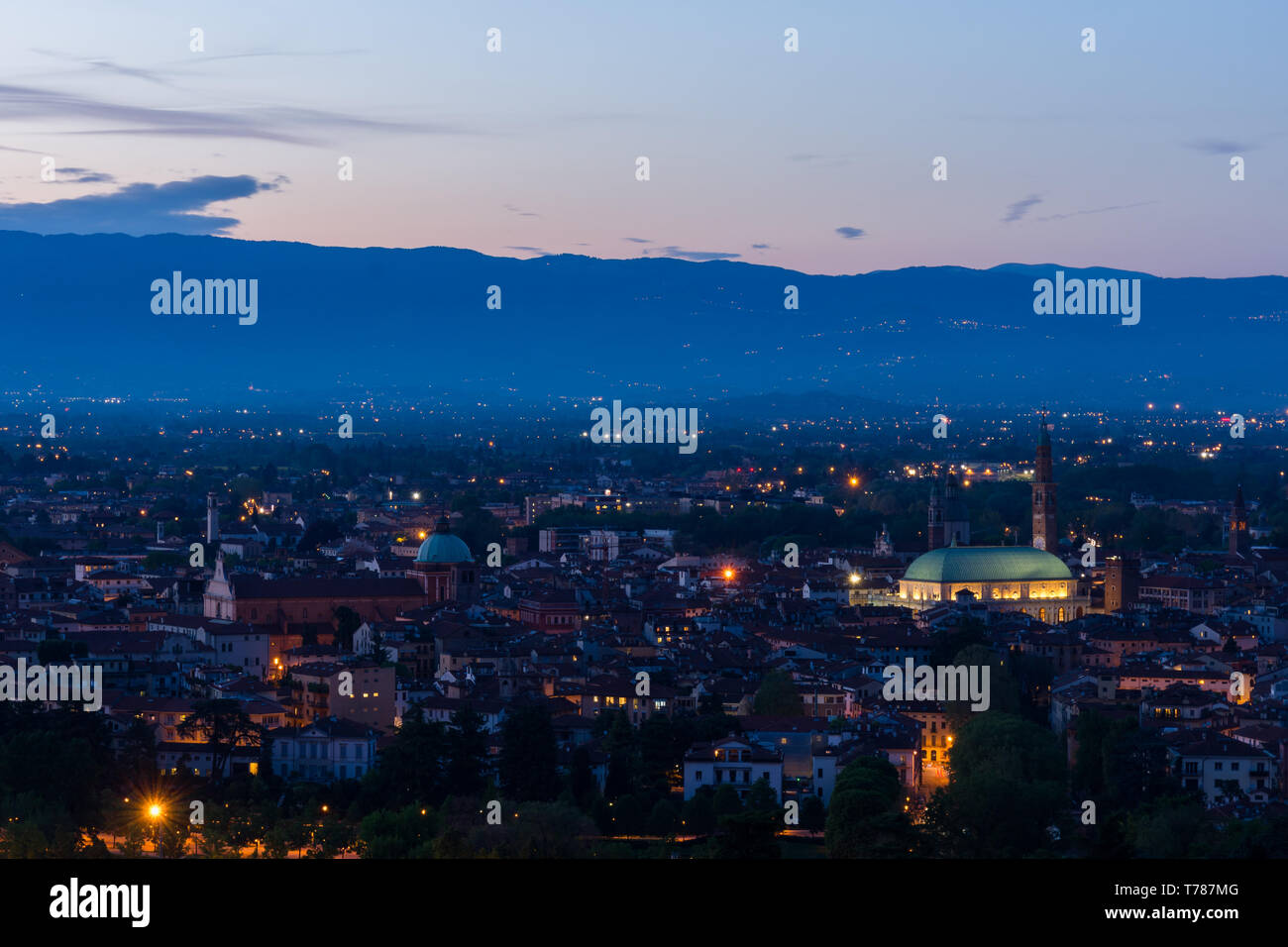 Vicenza Italy Skyline City Basilica High Resolution Stock Photography