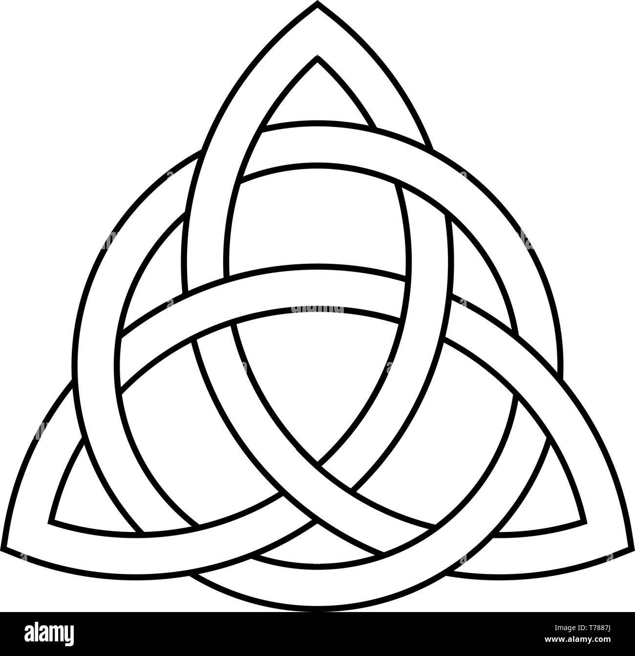 trigurtas celtic knot sign in middle ages Stock Vector