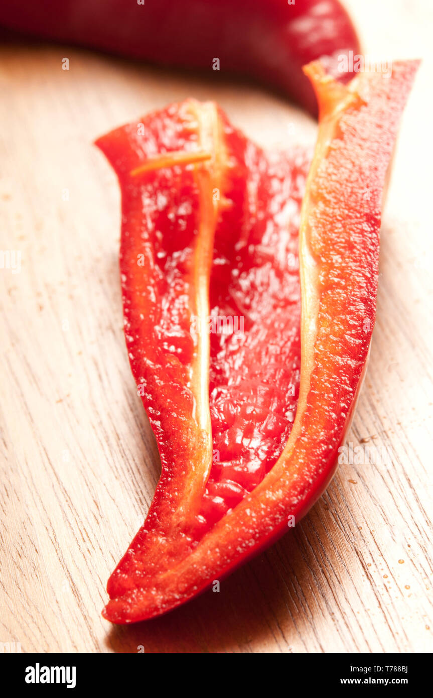 red chili pepper cut in half Stock Photo Alamy