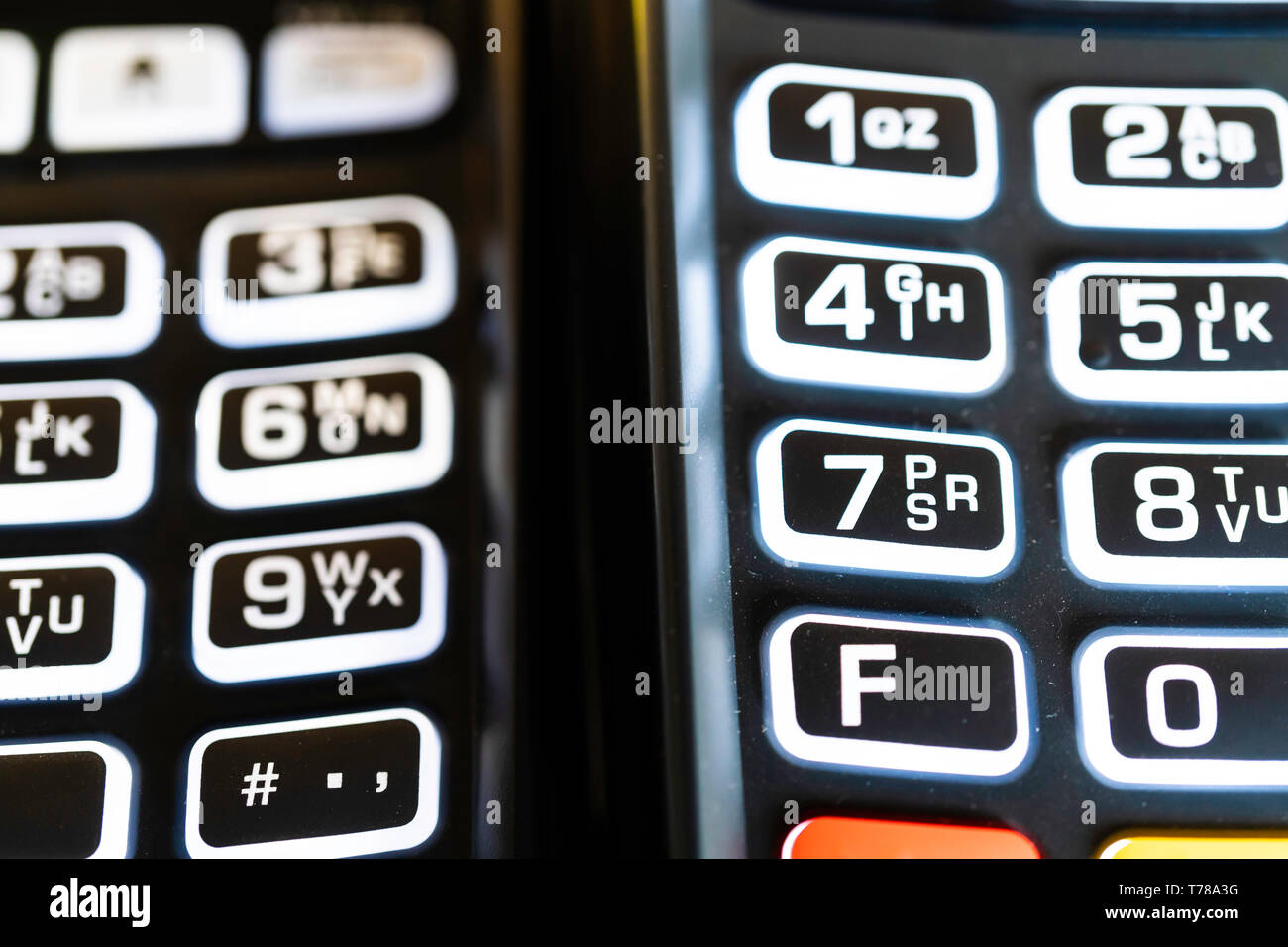 Point of Sale Machine Credit Card Reader Keypad Stock Photo Alamy