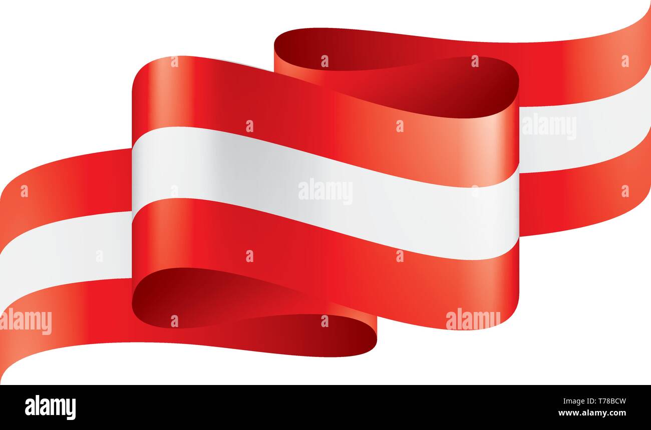 Austria flag, vector illustration on a white background Stock Vector ...