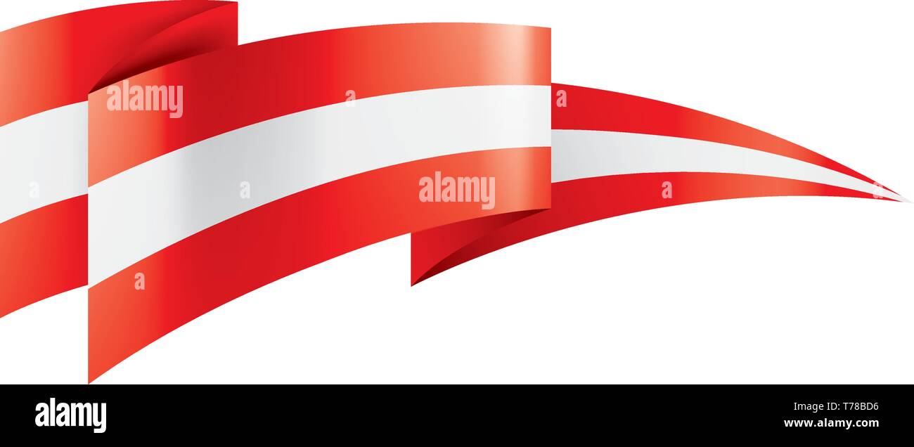 Austria flag, vector illustration on a white background Stock Vector ...