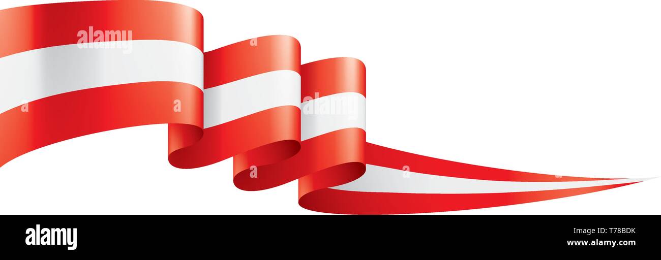 Austria flag, vector illustration on a white background Stock Vector ...