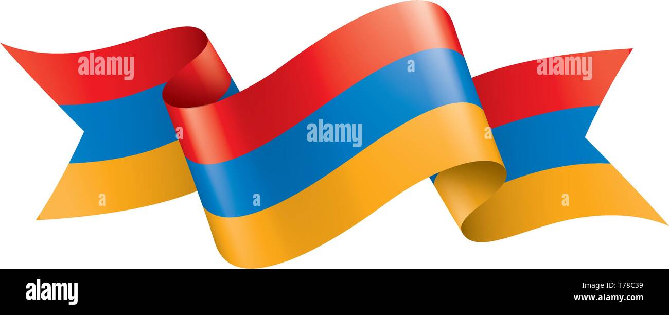 Armenia flag, vector illustration on a white background Stock Vector ...