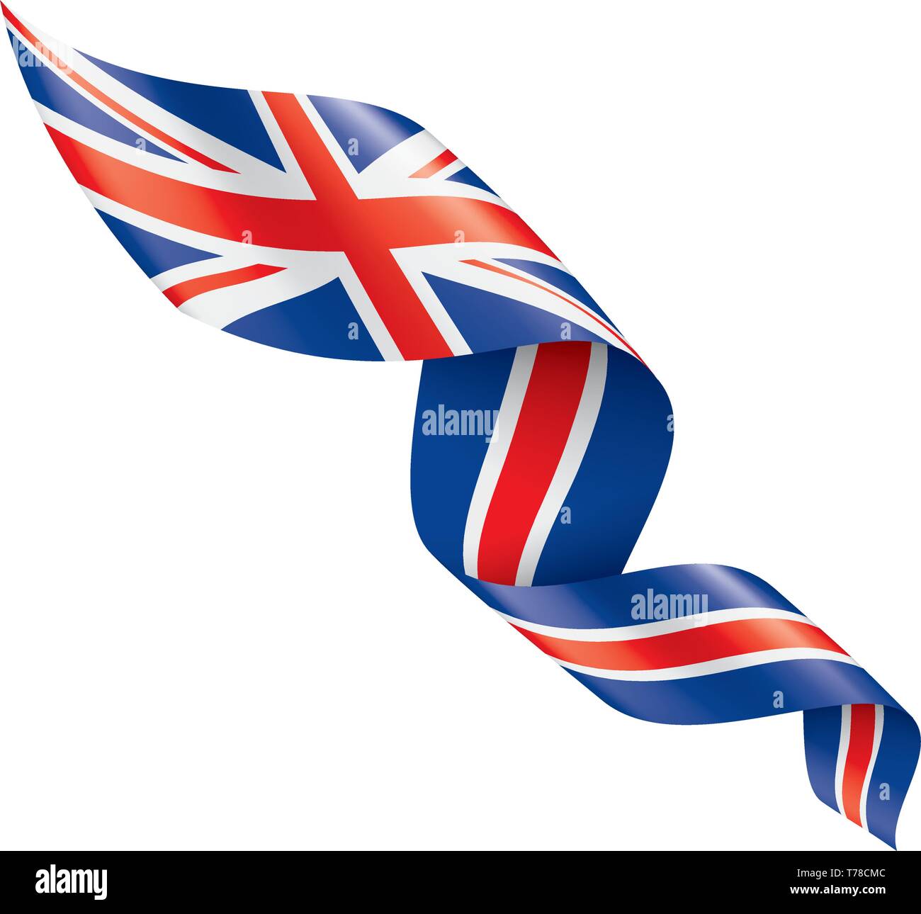 United Kingdom flag, vector illustration on a white background Stock Vector
