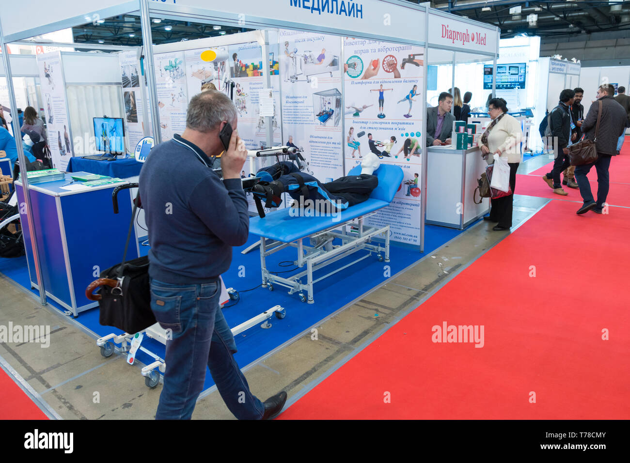 Kiev, Ukraine. April 17 2019. Medical Exhibition. Exhibition of