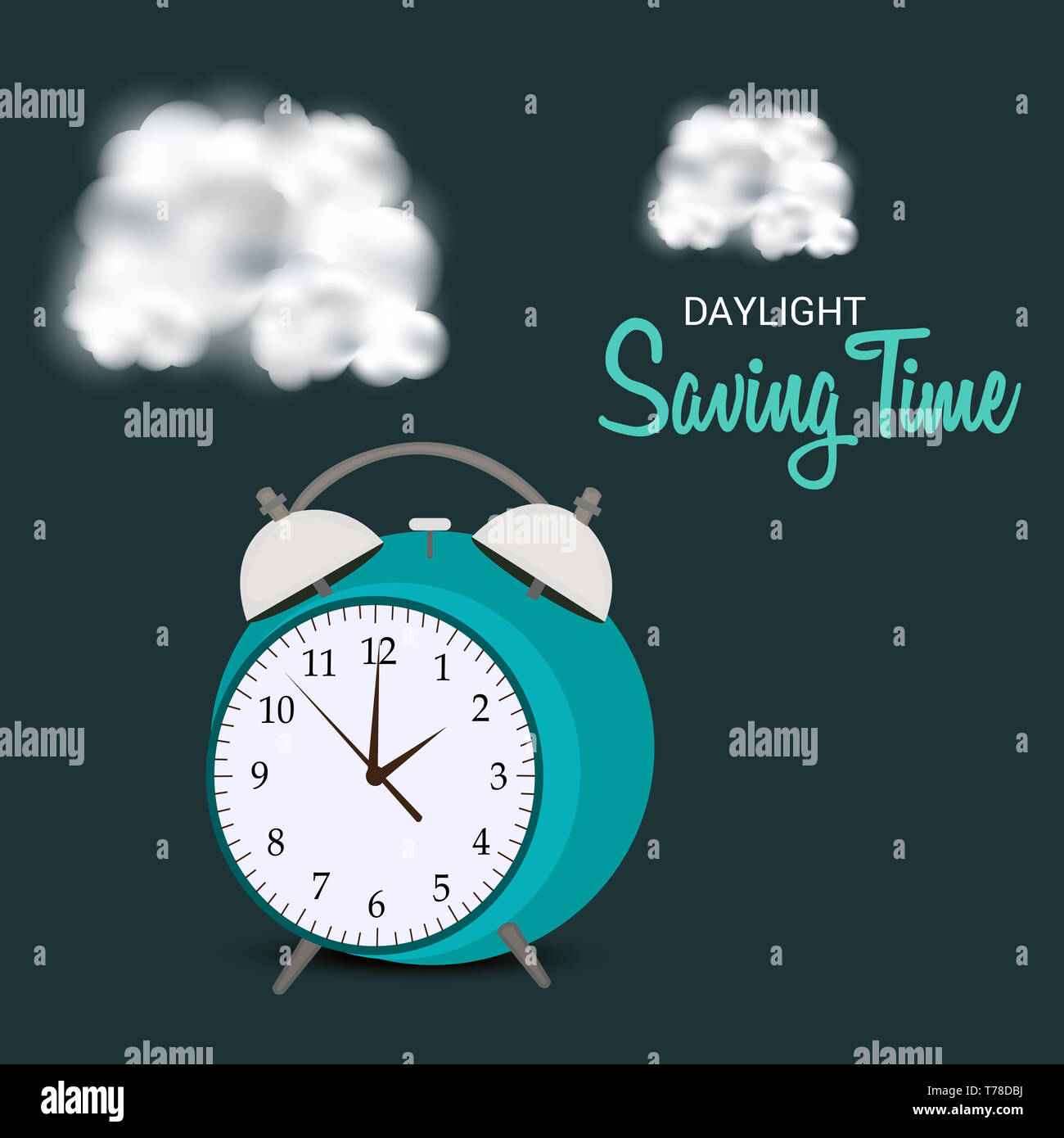 Vector illustration of a Banner for Change your clocks message for
