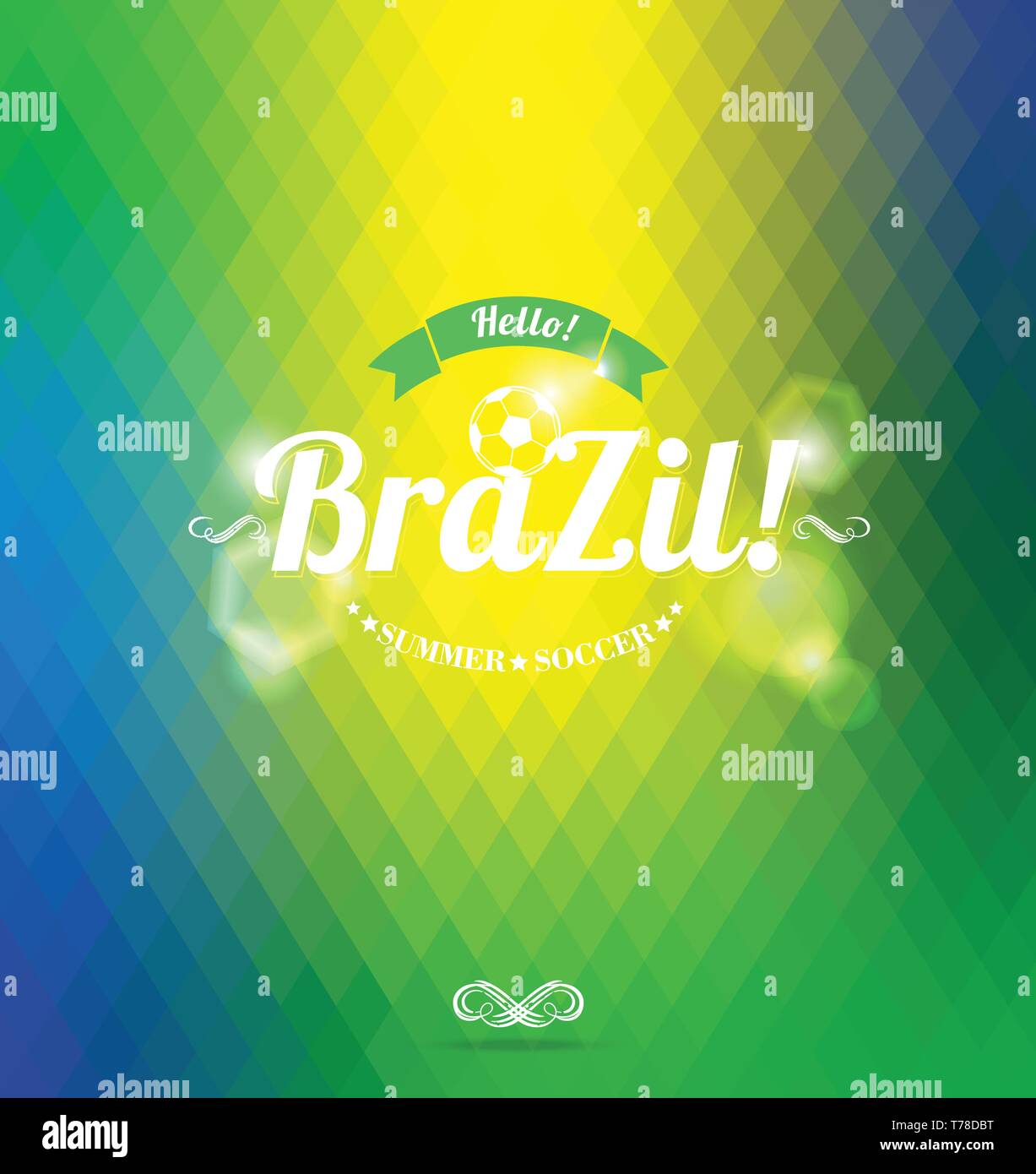 Hello Brazil!Abstract geometric background Stock Vector Image & Art - Alamy