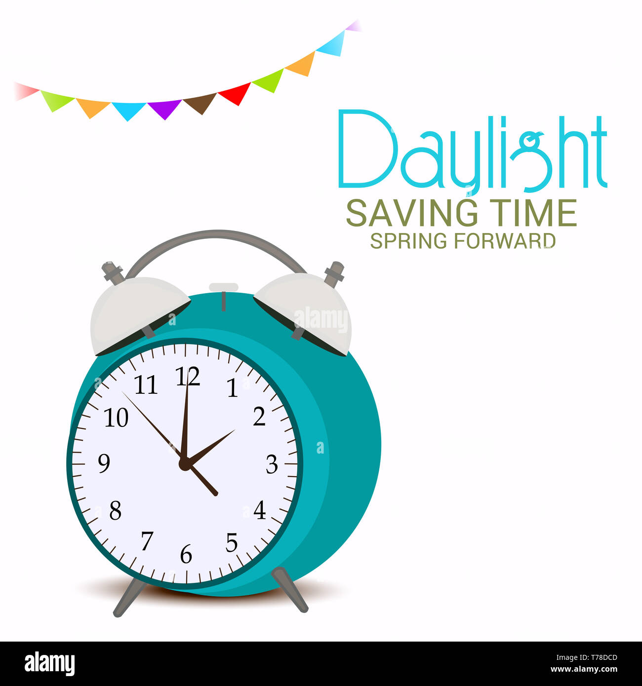 Vector illustration of a Banner for Change your clocks message for