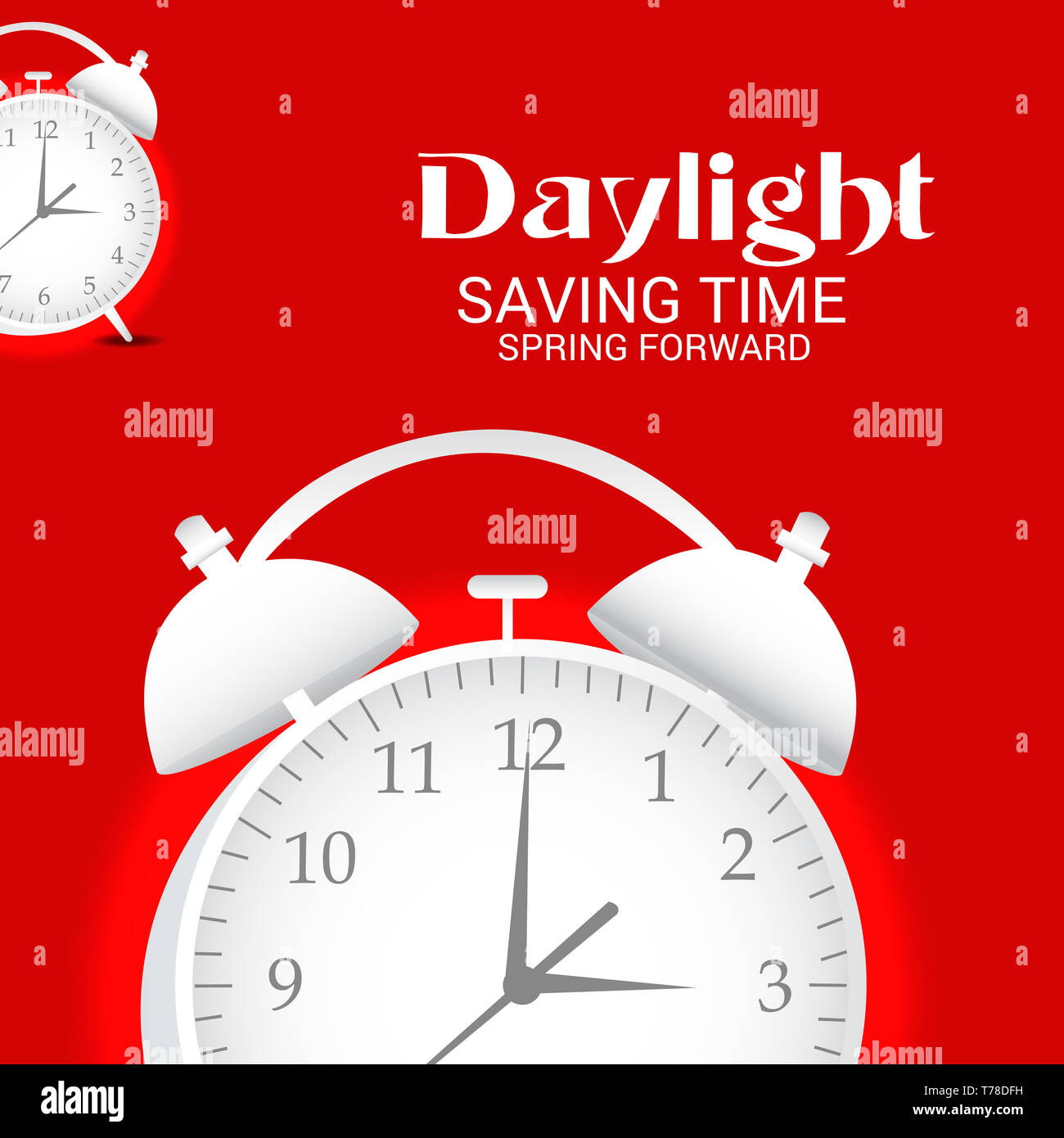 Vector illustration of a Banner for Change your clocks message for