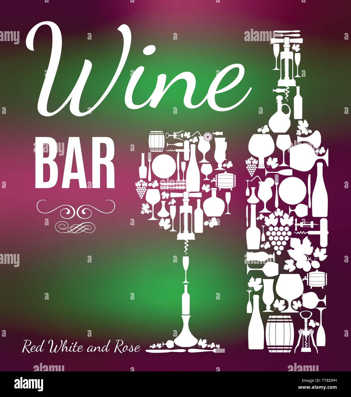 Mulled wine bottle Stock Vector Images - Alamy