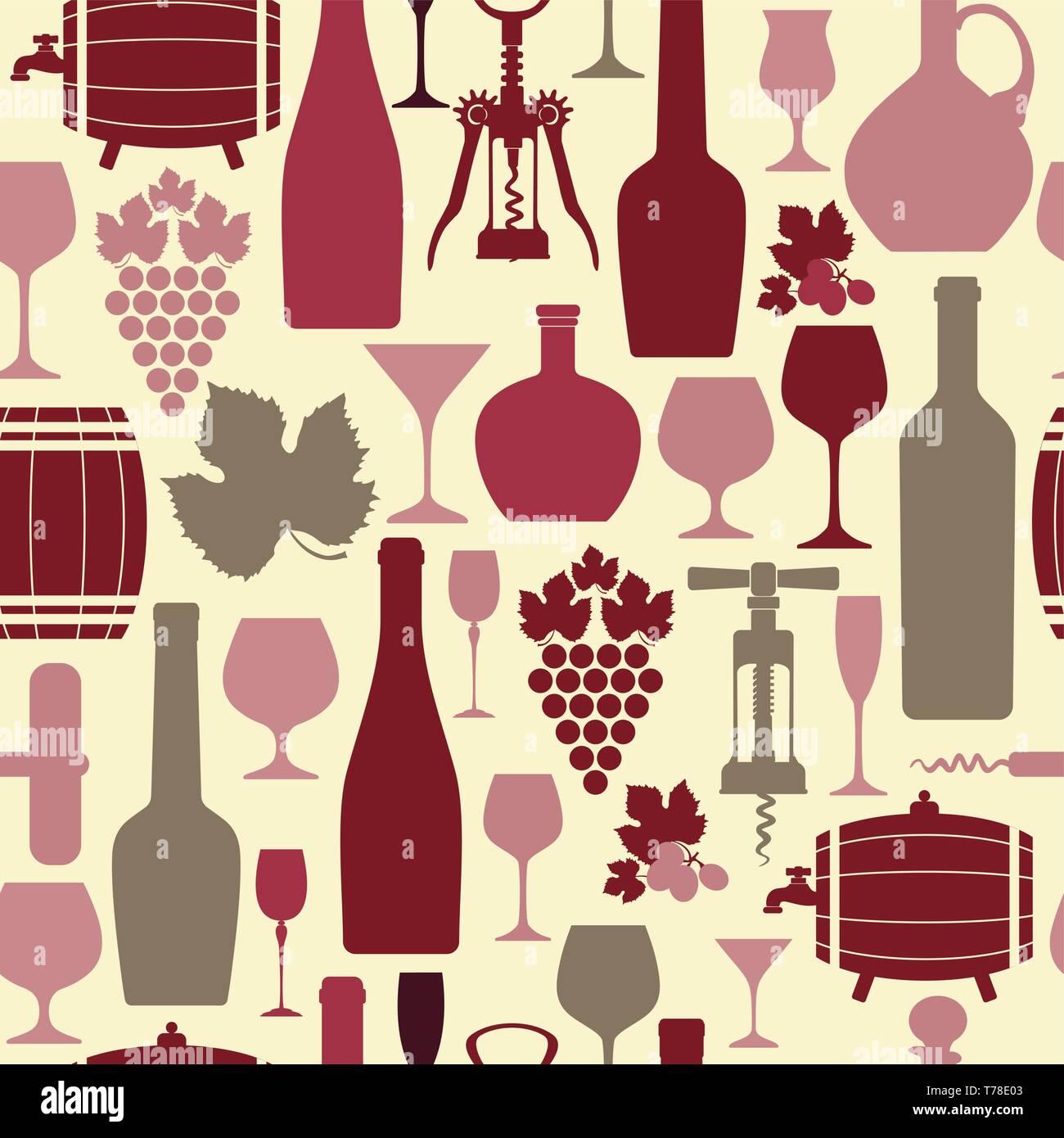 Wine seamless pattern Stock Vector Image & Art - Alamy
